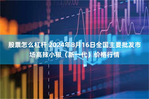 股票怎么杠杆 2024年8月16日全国主要批发市场高辣小椒（新一代）价格行情