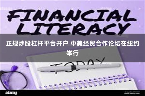 正规炒股杠杆平台开户 中美经贸合作论坛在纽约举行