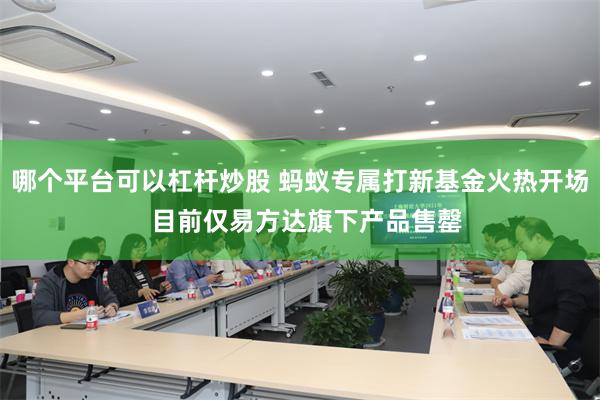 哪个平台可以杠杆炒股 蚂蚁专属打新基金火热开场  目前仅易方达旗下产品售罄
