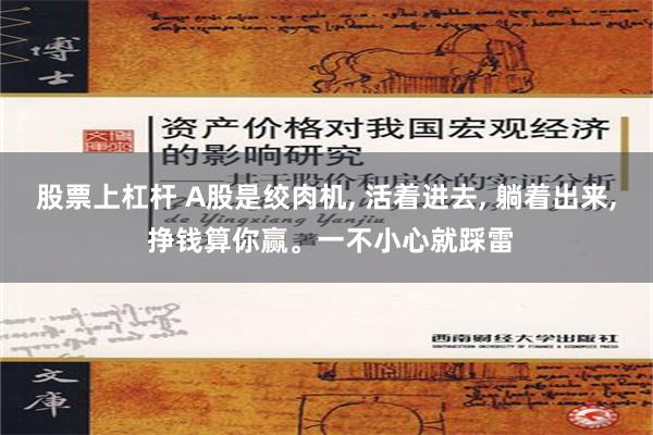 股票上杠杆 A股是绞肉机, 活着进去, 躺着出来, 挣钱算你赢。一不小心就踩雷