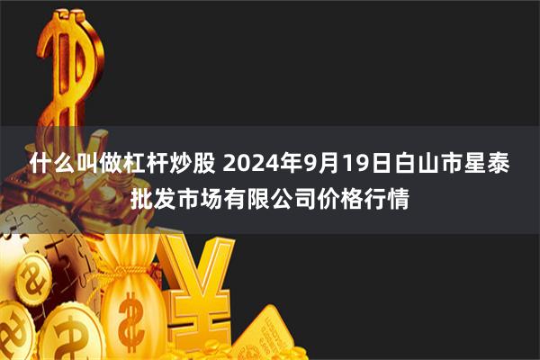什么叫做杠杆炒股 2024年9月19日白山市星泰批发市场有限公司价格行情