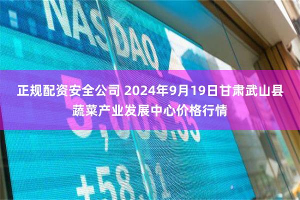 正规配资安全公司 2024年9月19日甘肃武山县蔬菜产业发展中心价格行情