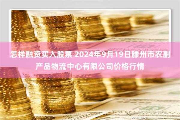 怎样融资买入股票 2024年9月19日滕州市农副产品物流中心有限公司价格行情