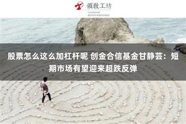 股票怎么这么加杠杆呢 创金合信基金甘静芸：短期市场有望迎来超跌反弹