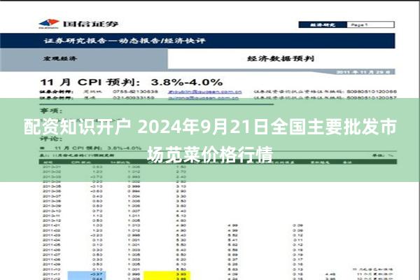 配资知识开户 2024年9月21日全国主要批发市场苋菜价格行情