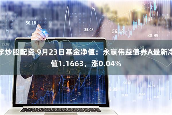 学炒股配资 9月23日基金净值：永赢伟益债券A最新净值1.1663，涨0.04%