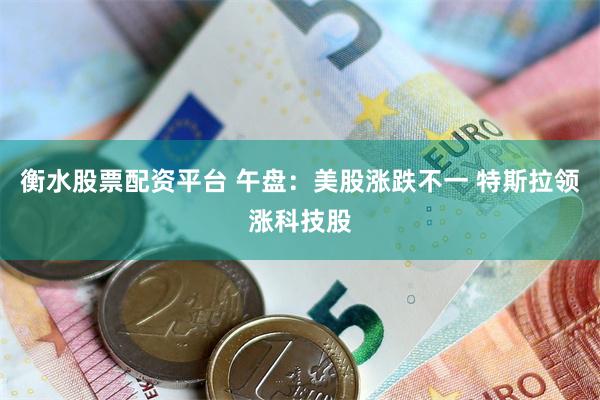 衡水股票配资平台 午盘：美股涨跌不一 特斯拉领涨科技股