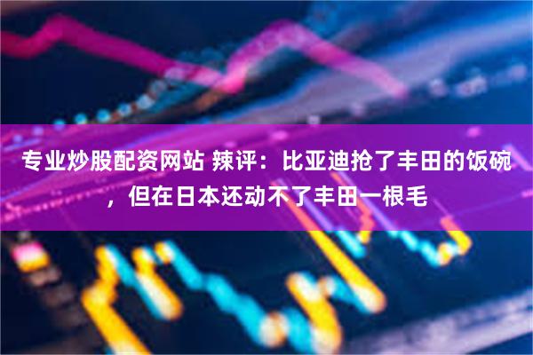专业炒股配资网站 辣评：比亚迪抢了丰田的饭碗，但在日本还动不了丰田一根毛