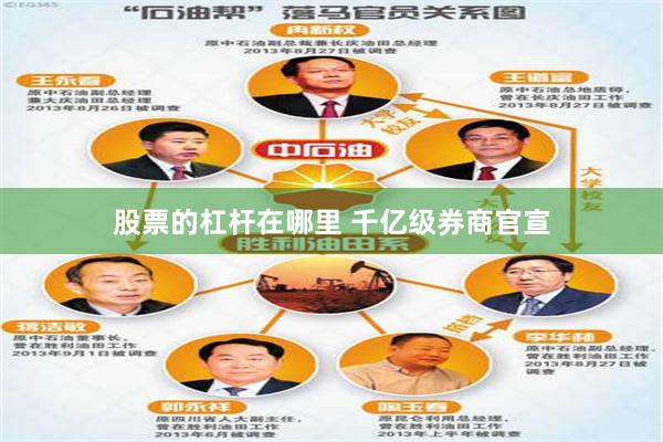 股票的杠杆在哪里 千亿级券商官宣