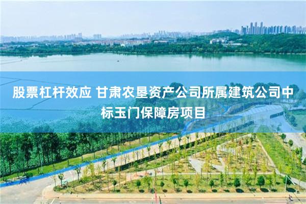 股票杠杆效应 甘肃农垦资产公司所属建筑公司中标玉门保障房项目